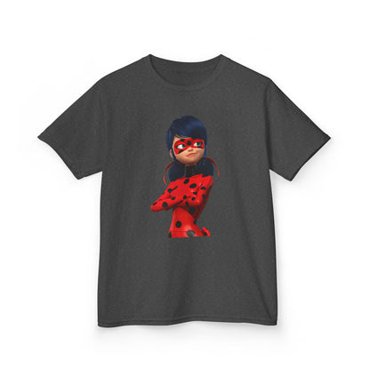 Cool Ladybug Superhero Kids Heavy Cotton Tee | Fun and Playful Design for Young Heroes