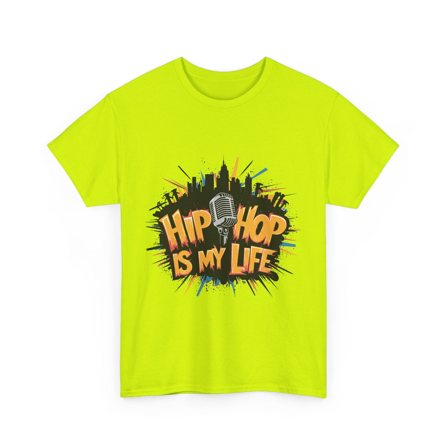 Hip Hop Is My Life Unisex Heavy Cotton Tee, Music Lover Gift, Streetwear T-Shirt, Cool Graphic Tee, Youthful Style, Everyday Casual Wear