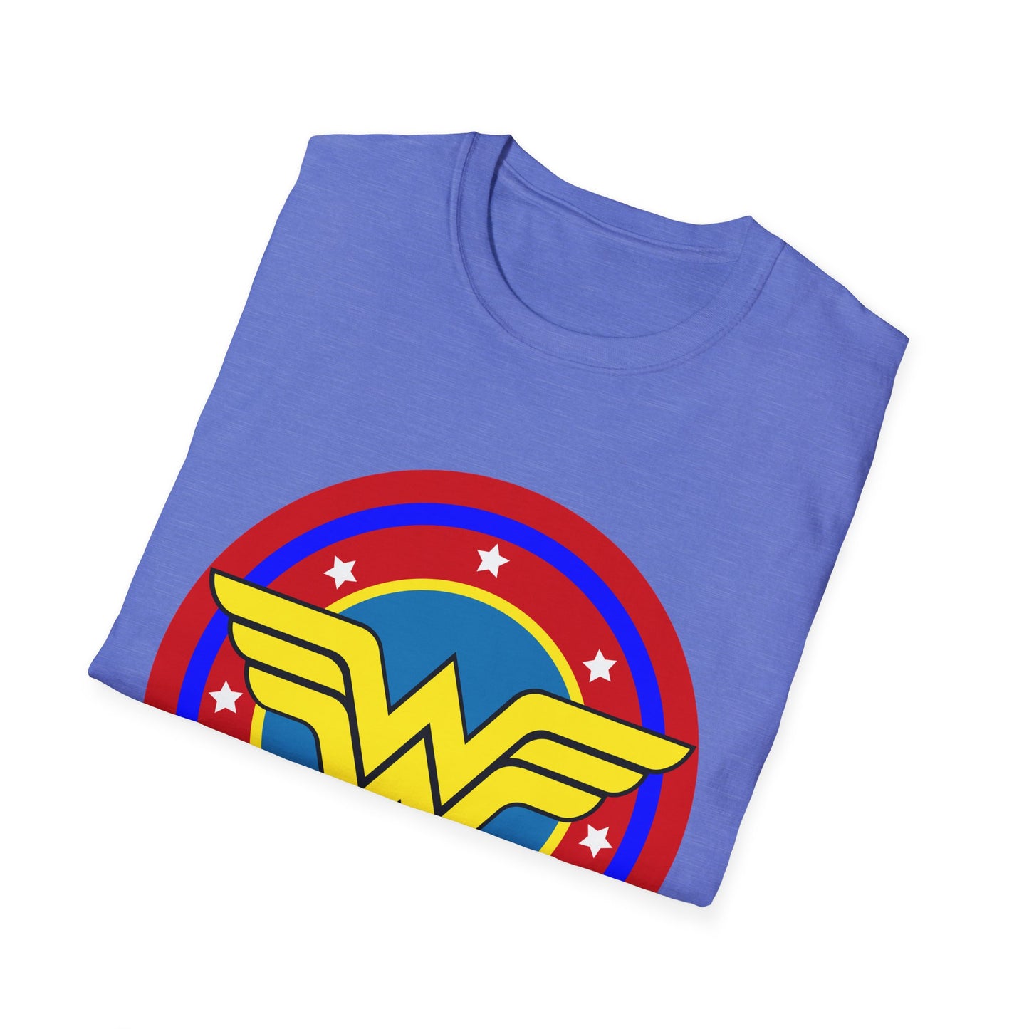 Wonder Woman Inspired Unisex Softstyle T-Shirt, Superhero Tee, Gift for Amazon Fans, Comic Con Outfit, Everyday Wear, Birthday Present