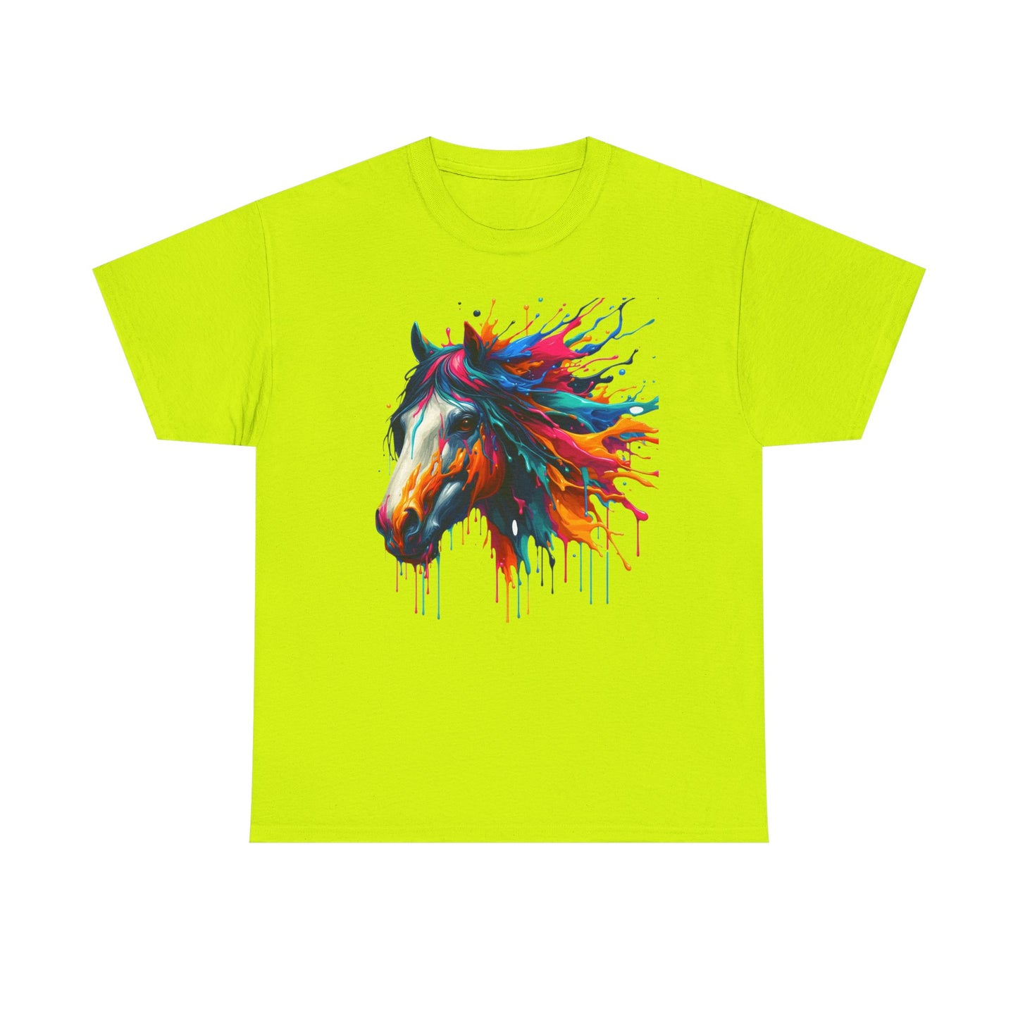 Vibrant Horse Art Unisex Heavy Cotton Tee
