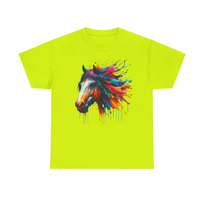 Vibrant Horse Art Unisex Heavy Cotton Tee
