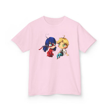 Kids Cute Chibi Characters Tee, Lightweight T-Shirt for Playtime, Gifts for Boys & Girls, Cartoon Lover Apparel, Birthday Outfit