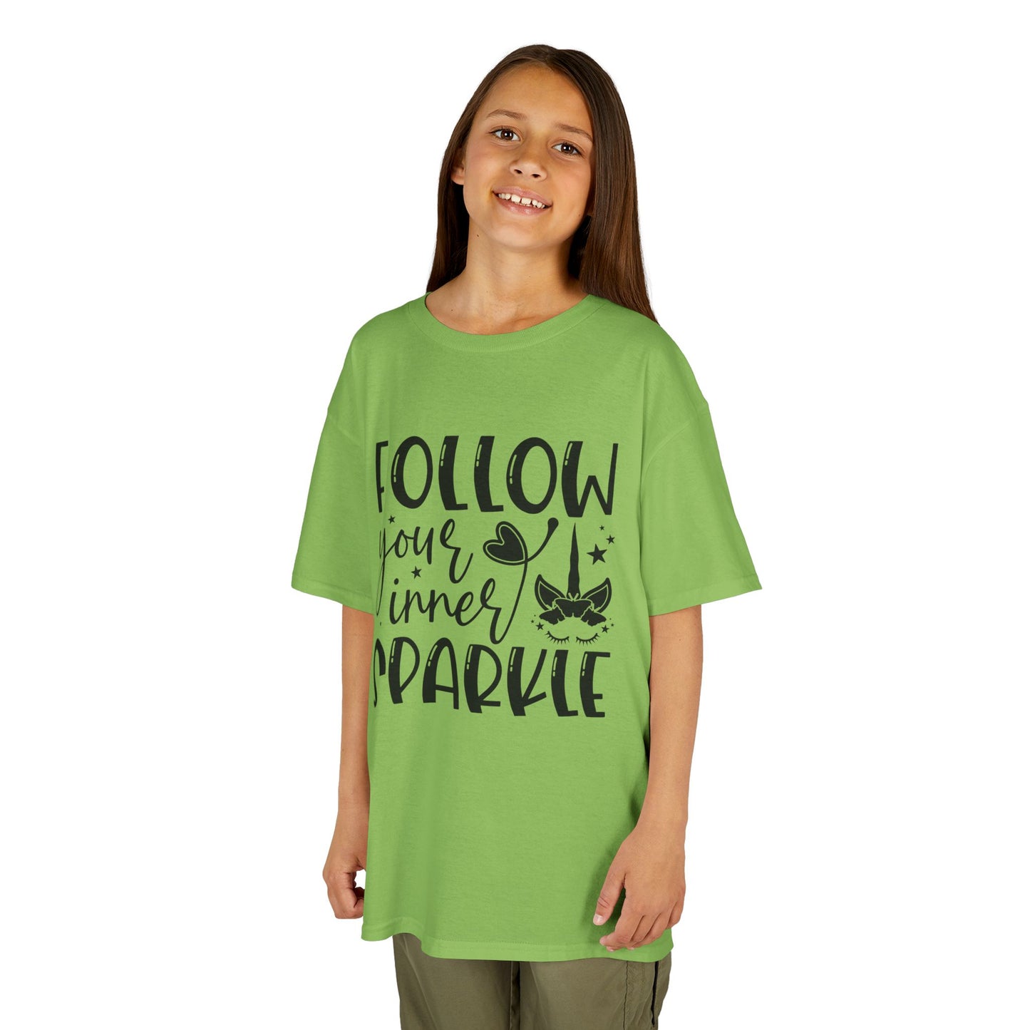 Kids 'Follow Your Inner Sparkle' Tee - Fun Cotton Shirt for Creative Kids