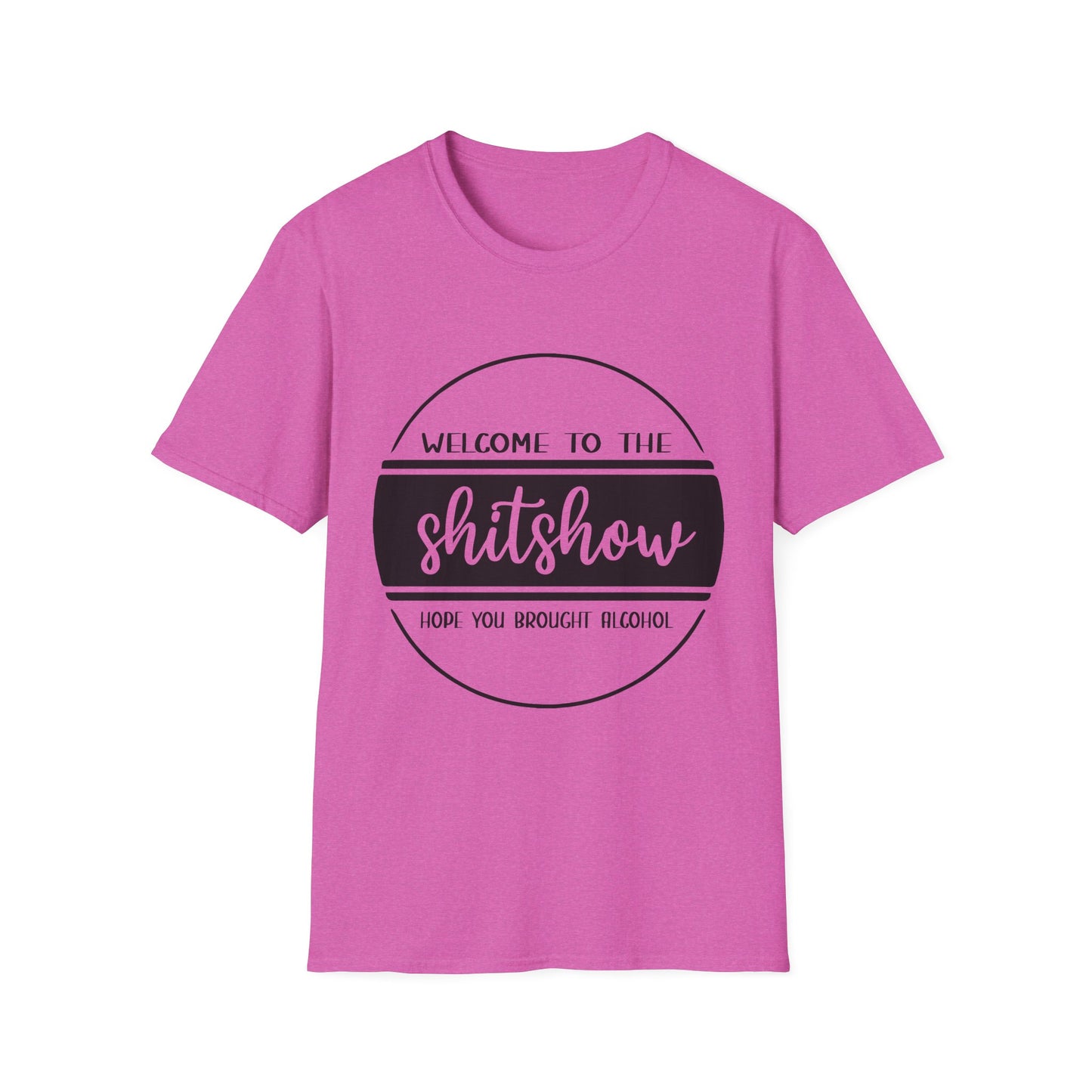 Welcome to the Shitshow Unisex Softstyle T-Shirt - Fun Party Humor Tee