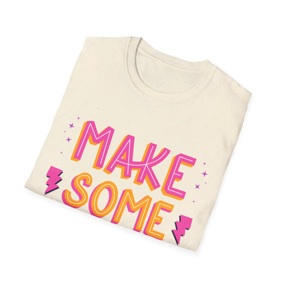 Make Some Noise Unisex Softstyle T-Shirt, Music Lovers Tee, Party Shirt, Gift for Friends, Festival Attire