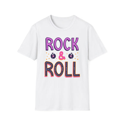 Rock & Roll Unisex Softstyle T-Shirt - Music Lovers Gift, Concert Apparel, Casual Wear, Festival Fashion, Fun Graphic Tee