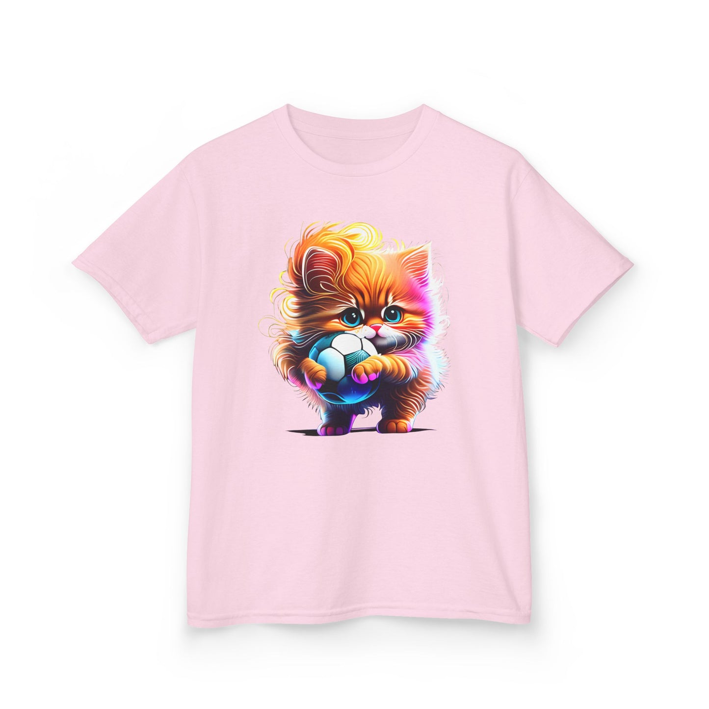 Colorful Kitten Kids Tee - Fun, Playful Cotton T-Shirt for Cat Lovers