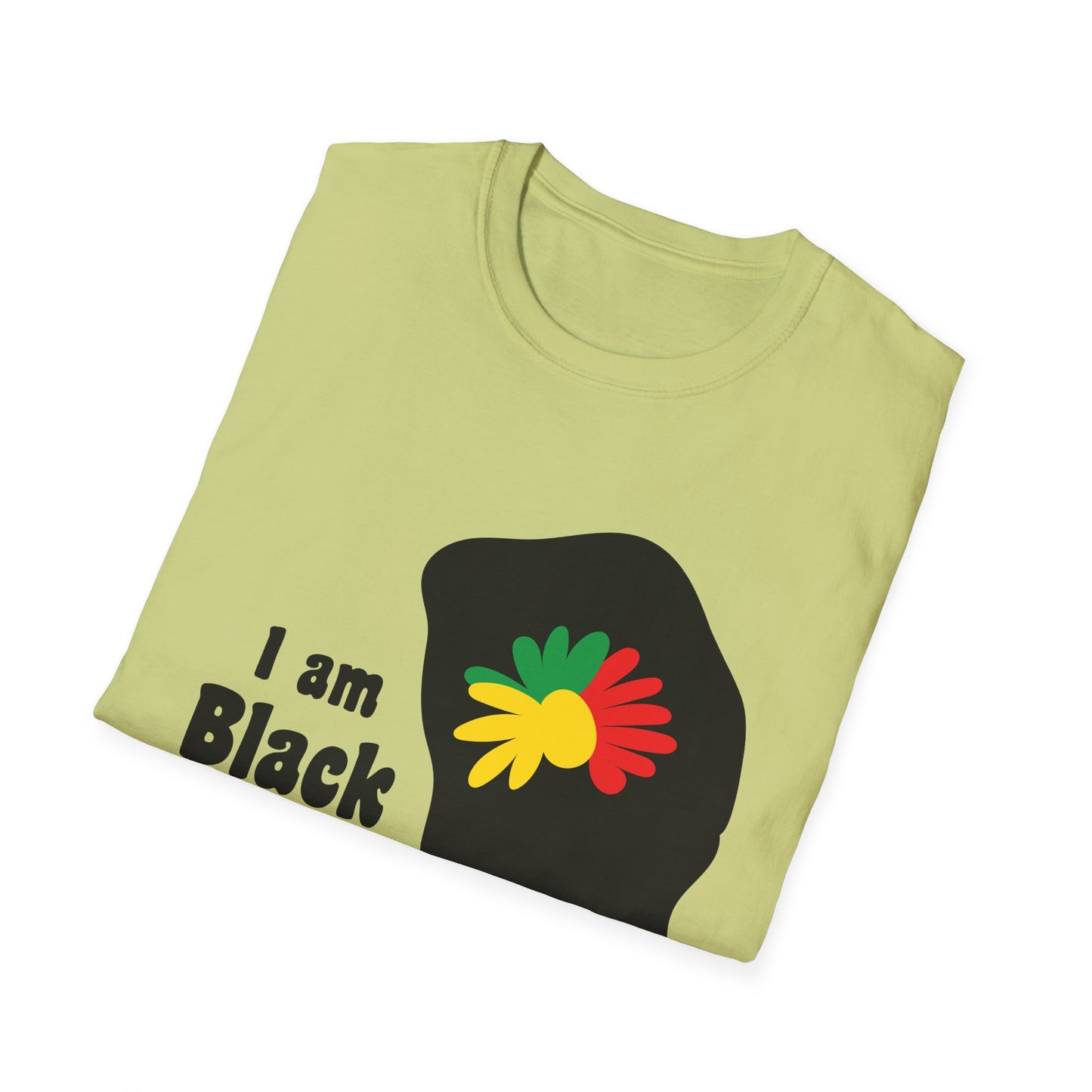 I Am Black History Unisex Softstyle T-Shirt | Black History Month Gift, Empowerment Shirt, Cultural Pride Tee, Education Awareness