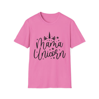 Mama Unicorn Unisex Softstyle T-Shirt – Perfect Gift for Moms, Magical Occasions & Everyday Wear