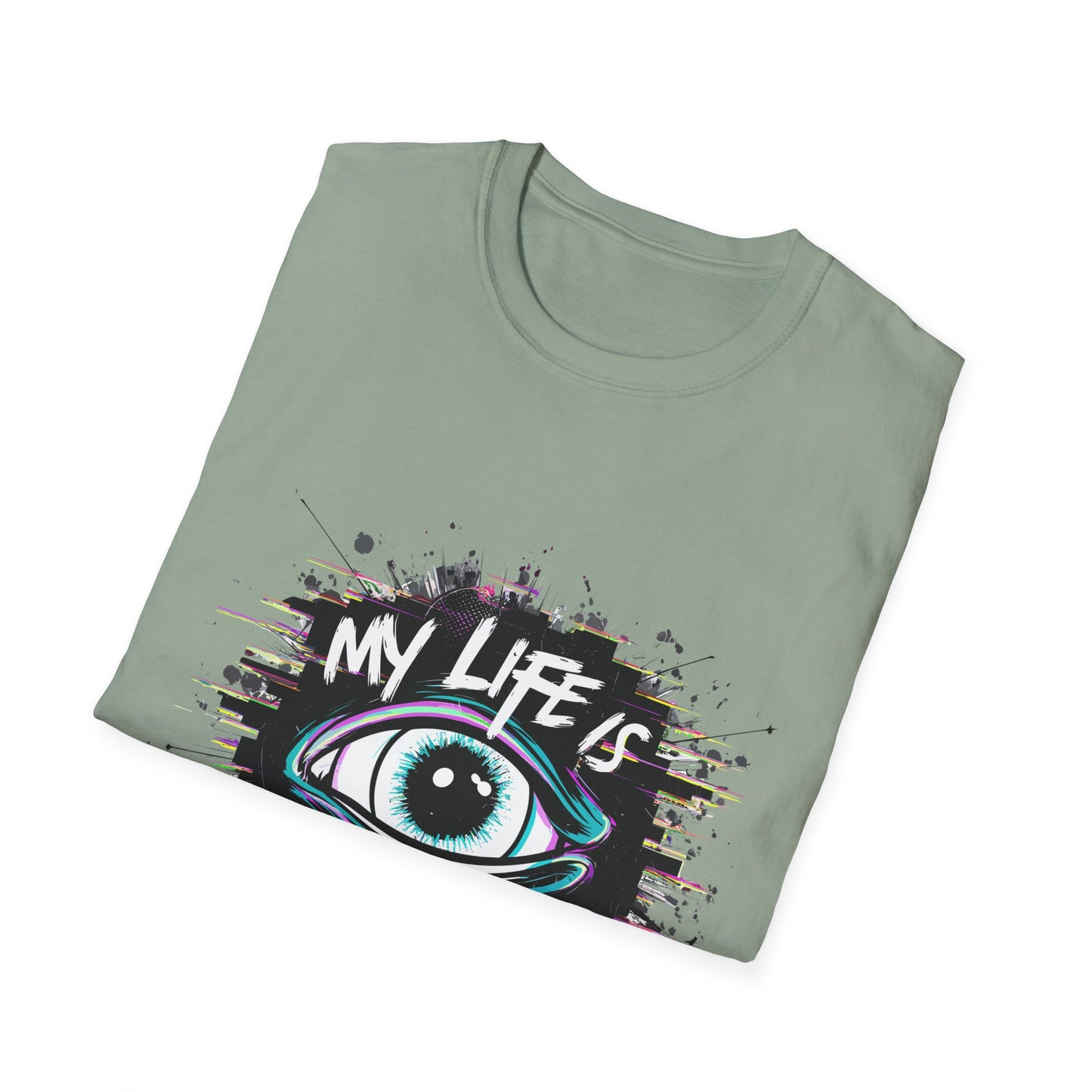 Unisex Hypnotized Eye T-Shirt, Softstyle Tee, Cool Graphic Shirt, Gift for Dreamers, Casual Wear, Trendy Fashion Tee