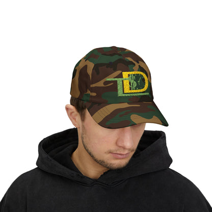 Classic Dad Cap with Green and Yellow Design, Casual Hat for Fathers, Gift for Dads, Summer Accessory, Adjustable Baseball Cap