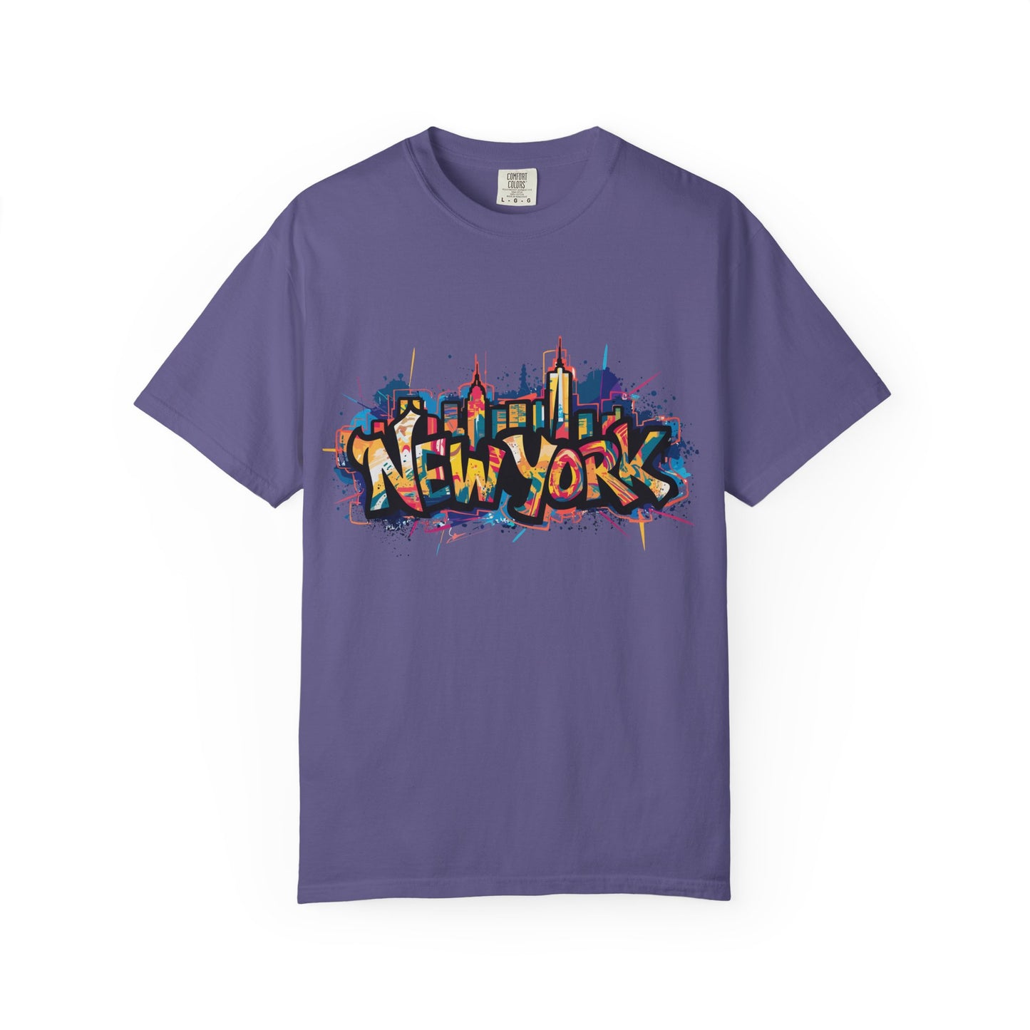 Colorful New York Graffiti T-Shirt, Streetwear Tee, City Vibe Shirt, Travel Souvenir Gift, Urban Fashion, Summer Outfit