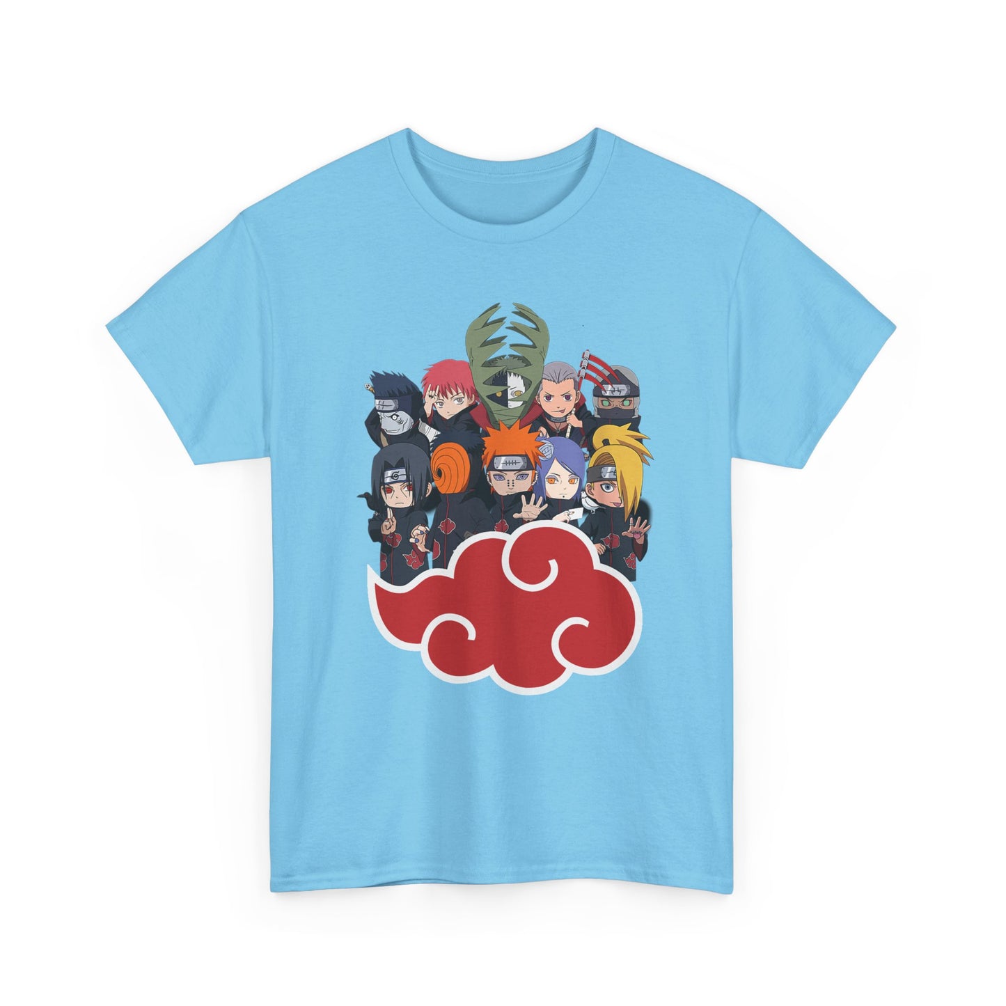Anime-Inspired Unisex Heavy Cotton Tee - Naruto Characters Design