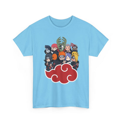 Anime-Inspired Unisex Heavy Cotton Tee - Naruto Characters Design