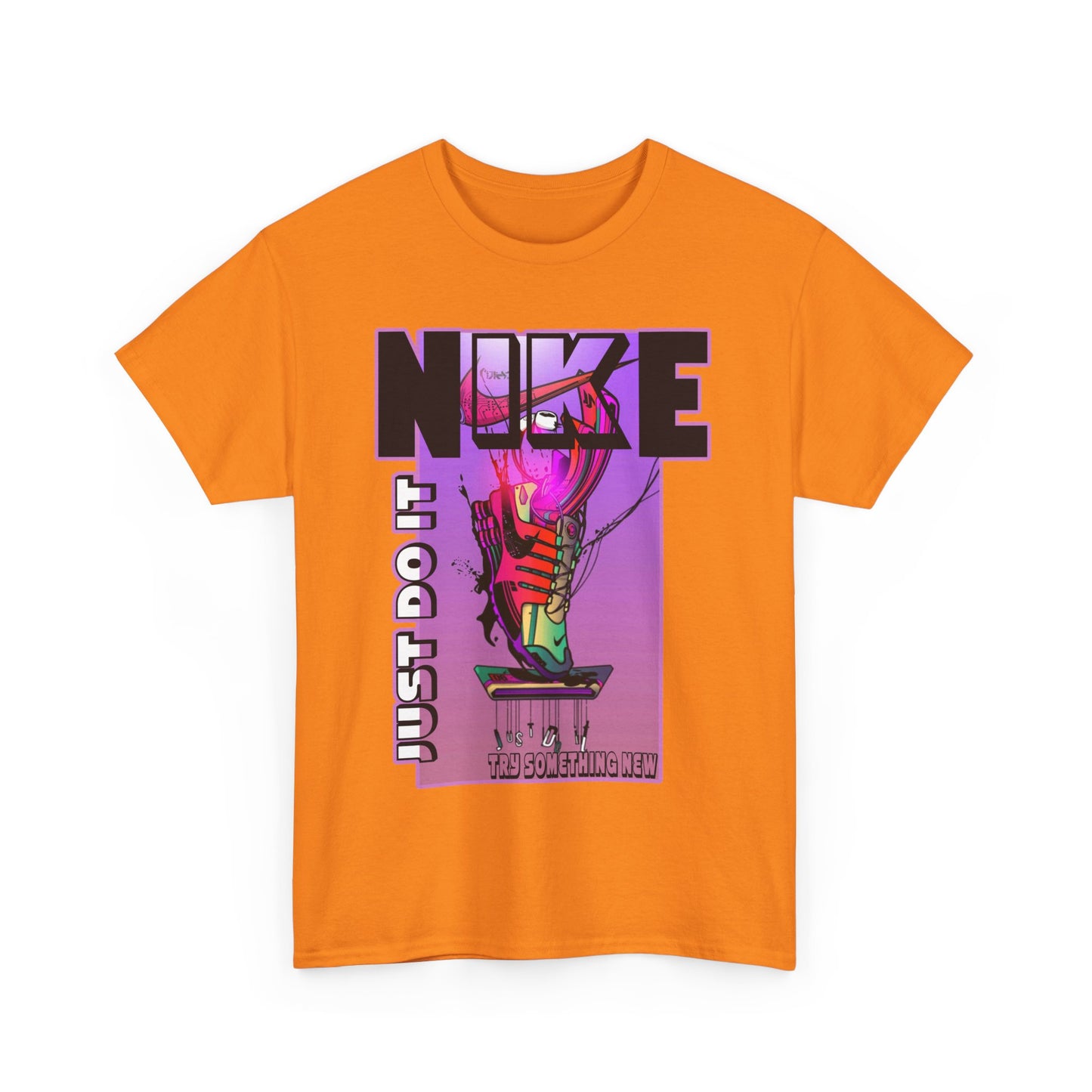 Vintage-Style Nike Unisex Heavy Cotton Tee - Just Do It Graphic Shirt