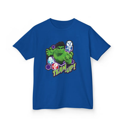 Hulk Team Up Kids Tee, Superhero Shirt, Fun Cotton Tee, Birthday Gift, Team Up T-Shirt, Kids Party Apparel