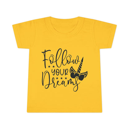 Toddler T-Shirt - Follow Your Dreams Unicorn Tee