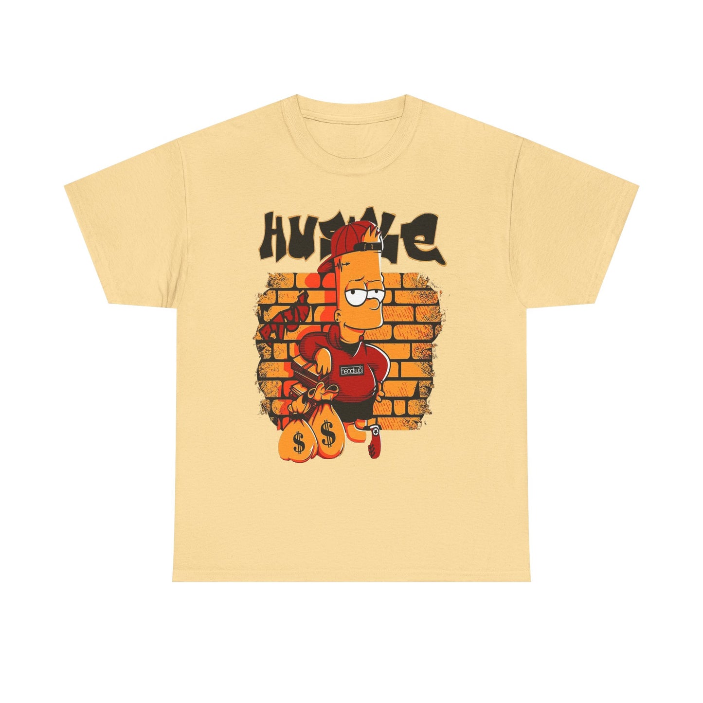 Hustle Graphic Tee - Unisex Heavy Cotton T-Shirt with Bart Design