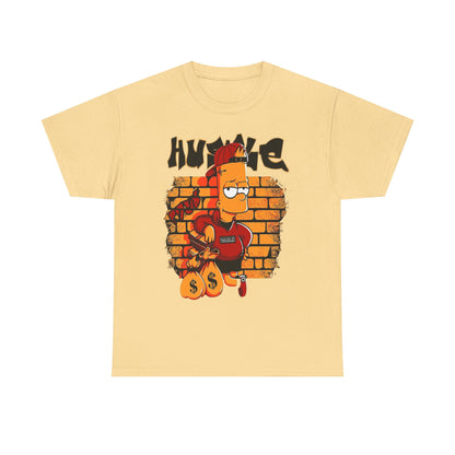 Hustle Graphic Tee - Unisex Heavy Cotton T-Shirt with Bart Design