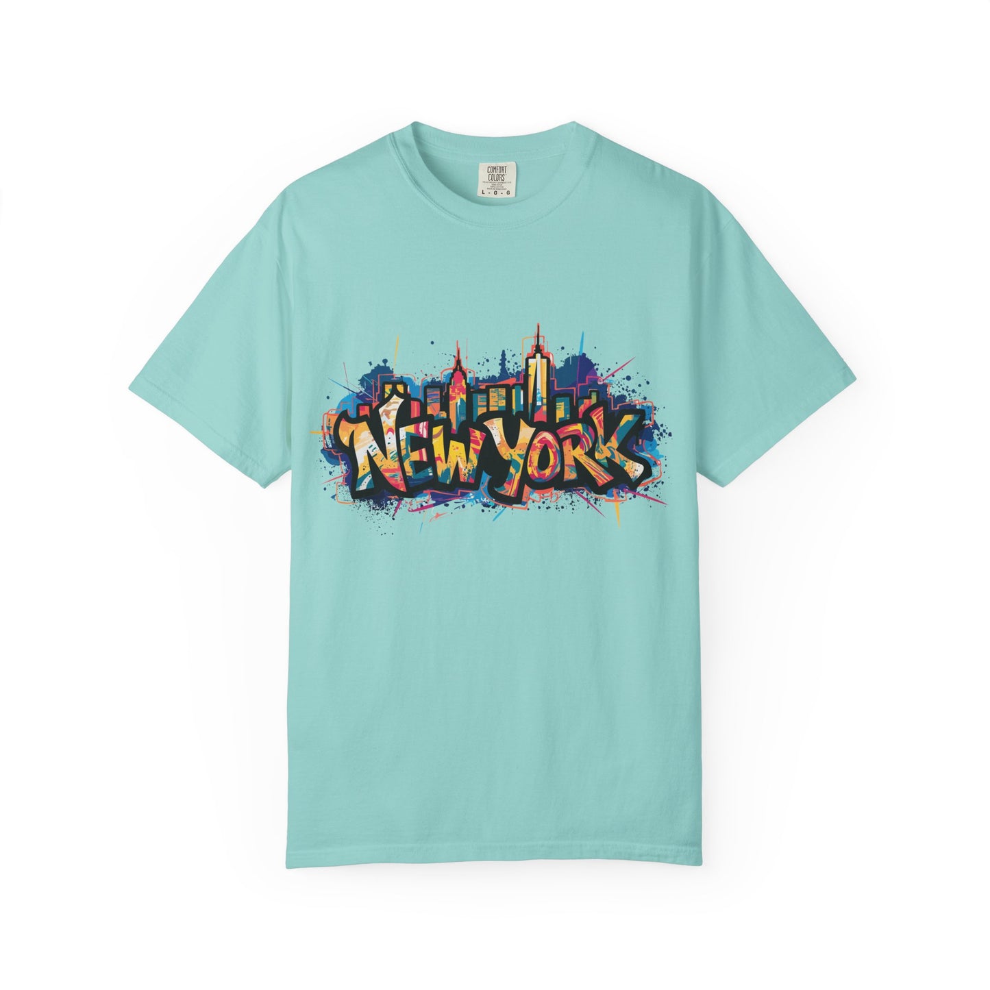 Colorful New York Graffiti T-Shirt, Streetwear Tee, City Vibe Shirt, Travel Souvenir Gift, Urban Fashion, Summer Outfit