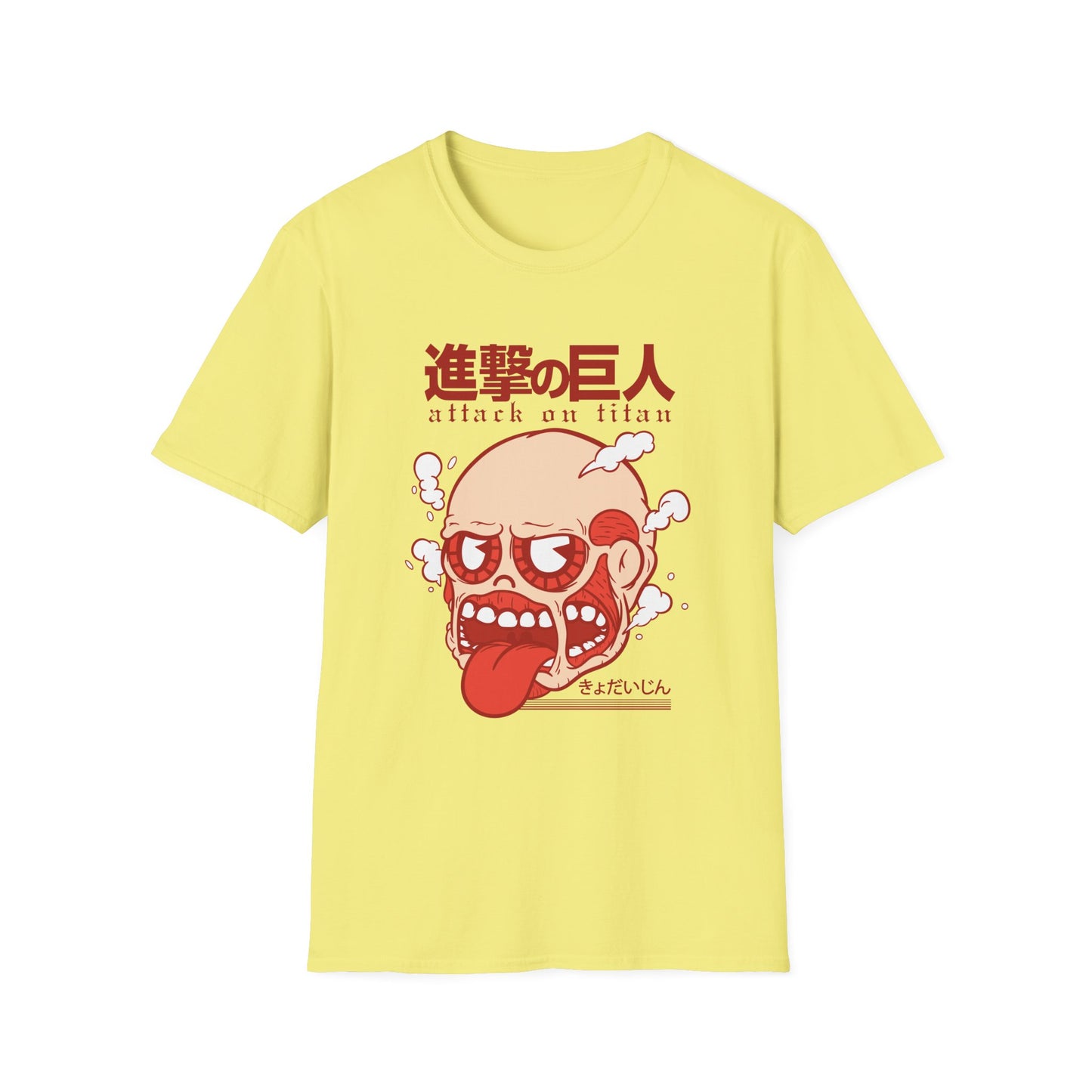 Anime-Inspired Unisex Softstyle T-Shirt, Perfect for Casual Wear, Gift for Anime Fans, Attack on Titan Tee, Streetwear Fashion, Cosplay Top