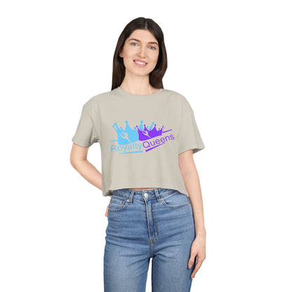 Royalty Queens Women's Crop Tee - Cute Summer Top, Inspirational Shirt, Gift for Her, Birthday Present, Casual Outfit