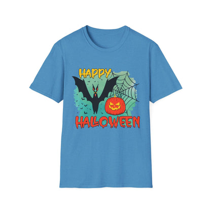 Happy Halloween Unisex Softstyle T-Shirt, Spooky Shirt, Halloween Tee, Fall Fashion, Trick or Treat Apparel