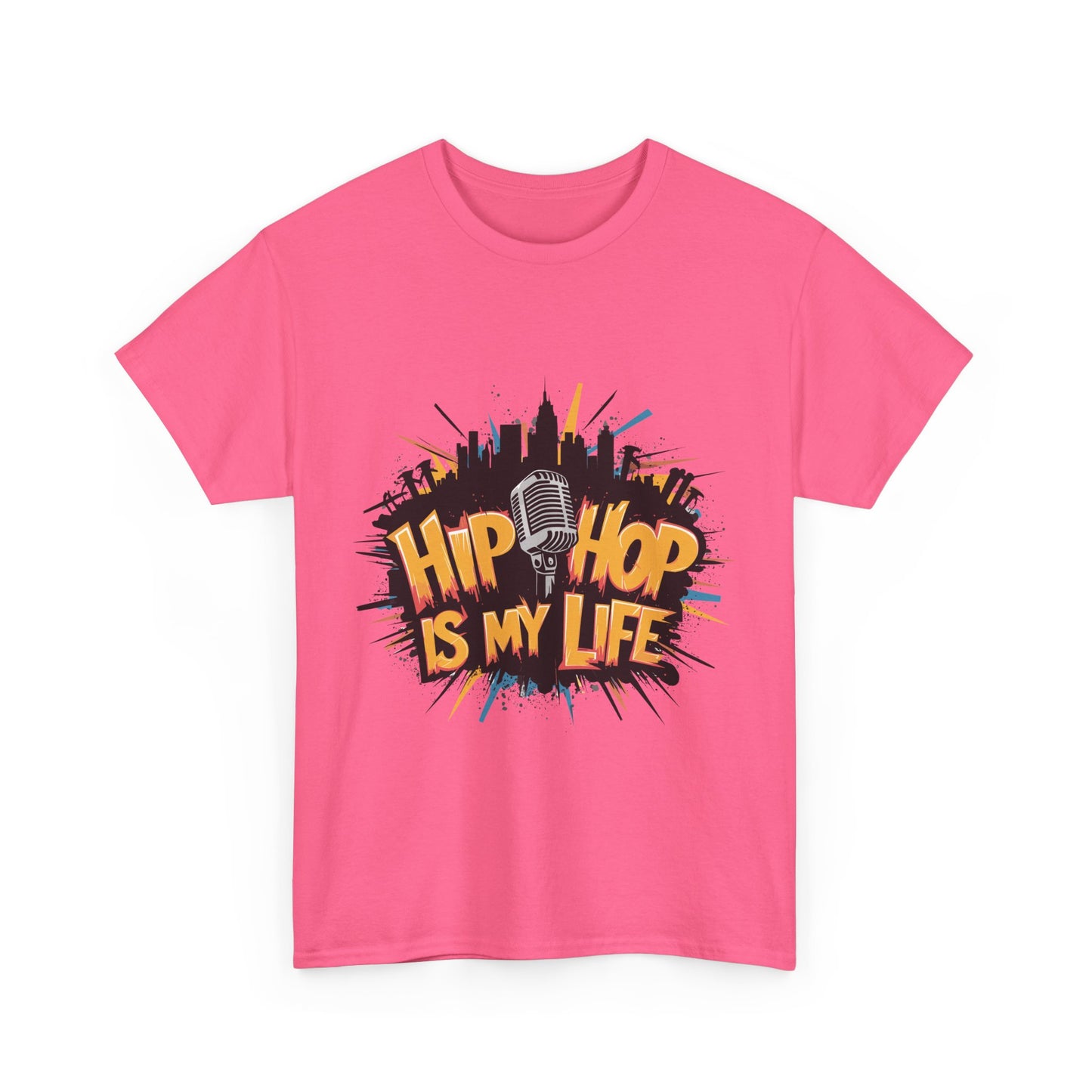 Hip Hop Is My Life Unisex Heavy Cotton Tee, Music Lover Gift, Streetwear T-Shirt, Cool Graphic Tee, Youthful Style, Everyday Casual Wear