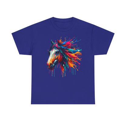 Vibrant Horse Art Unisex Heavy Cotton Tee