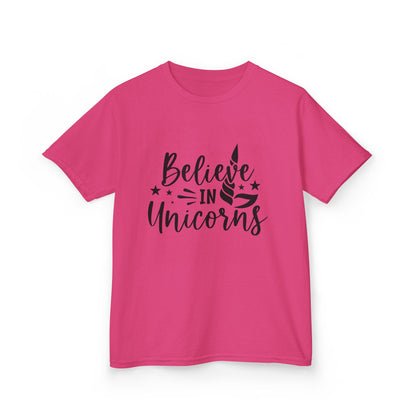 Believe in Unicorns Kids T-Shirt - Inspirational Cotton Tee for Dreamers