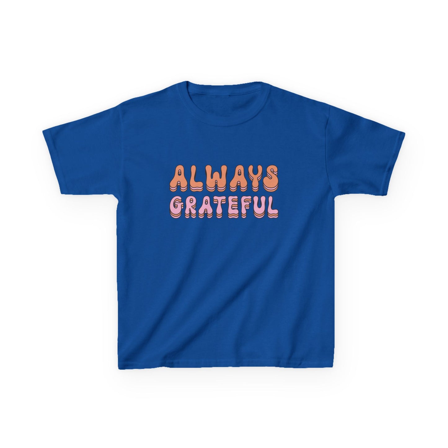 Kids Grateful Tee, Cute Kids Shirt, Positive Vibes T-Shirt, Gratitude Apparel, Gifts for Kids, Everyday Wear, Birthday Gift