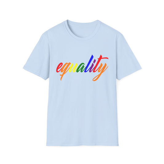 Unisex Equality T-Shirt, Softstyle Graphic Tee, LGBTQ+ Pride Apparel, Inclusive Fashion, Gift for Activists, Casual Wear
