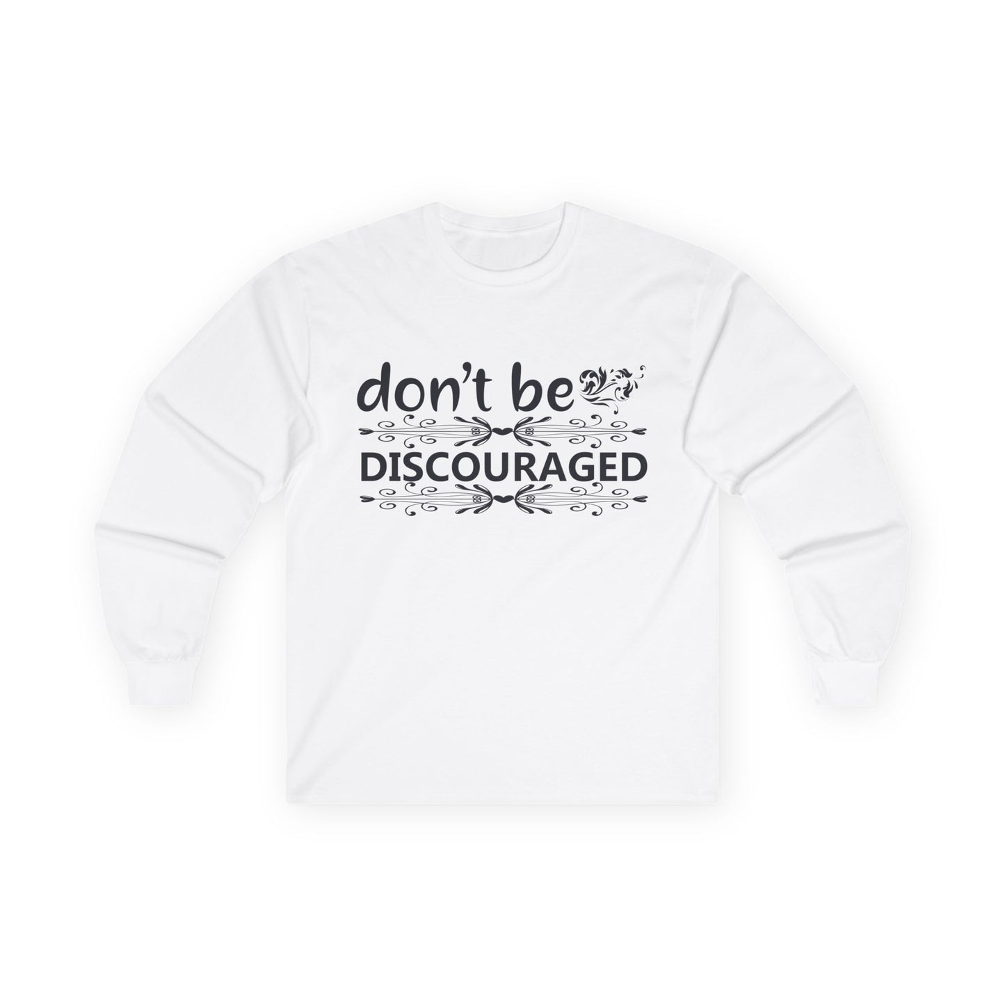 Unisex Motivational Long Sleeve Tee, Don't Be Discouraged Shirt, Inspirational Gift, Positive Vibes Top, Self-Care Apparel, [...]