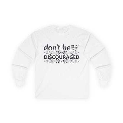 Unisex Motivational Long Sleeve Tee, Don't Be Discouraged Shirt, Inspirational Gift, Positive Vibes Top, Self-Care Apparel, [...]