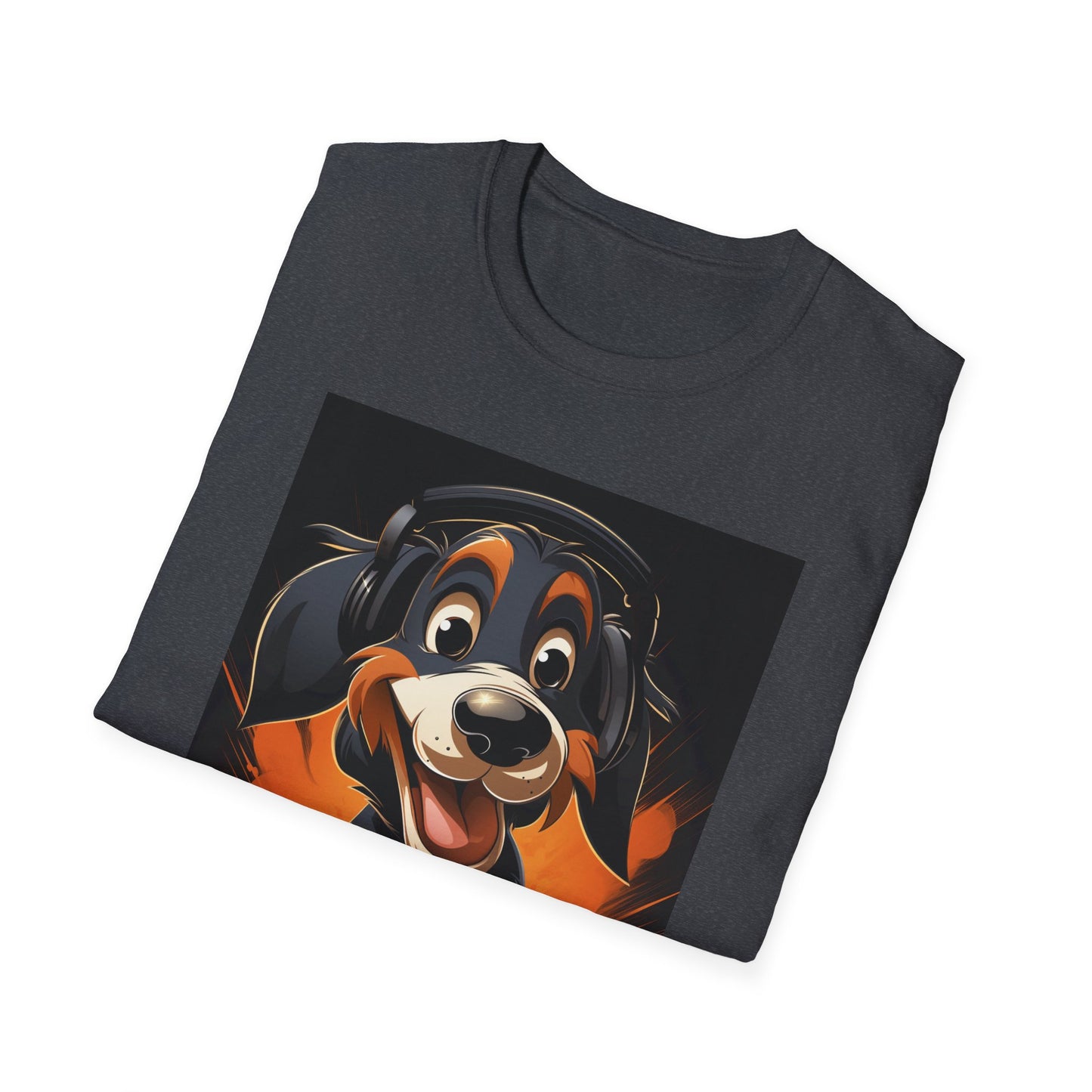 Happy Dog Graphic Unisex Softstyle T-Shirt - Perfect for Dog Lovers