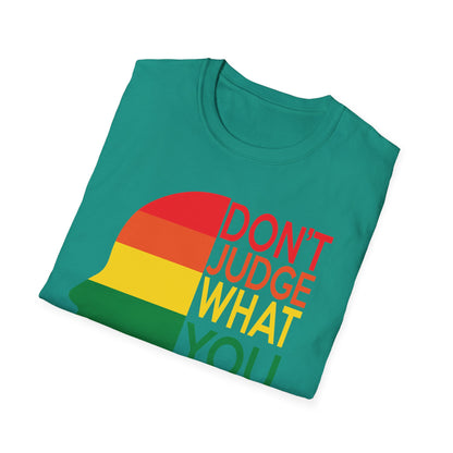 Pride Message Unisex T-Shirt - LGBTQ+ Pride Tee, Rainbow Graphic Shirt, Inclusive Fashion, Gift for Allies, Don't Judge Shirt
