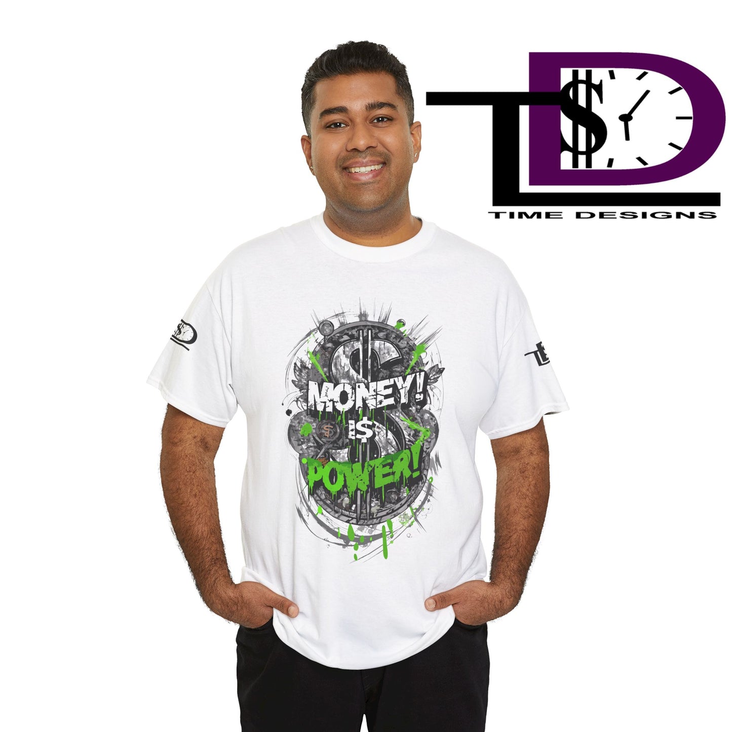Money Power Unisex Heavy Cotton Tee | Statement Shirt, Motivational Apparel, Gift for Him, Streetwear, Casual T-Shirt