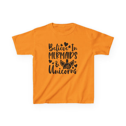 Kids Heavy Cotton™ Tee - Believe in Mermaids & Unicorns T-Shirt