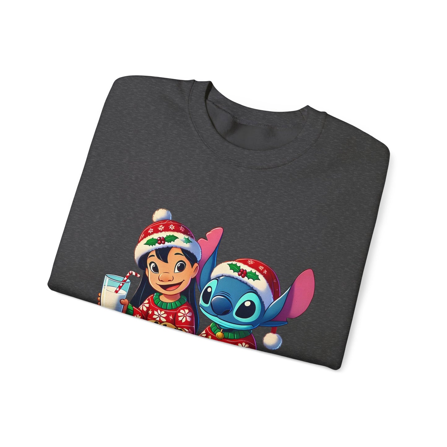 Holiday Character Sweatshirt — Cute Christmas Cookies & Milk Design