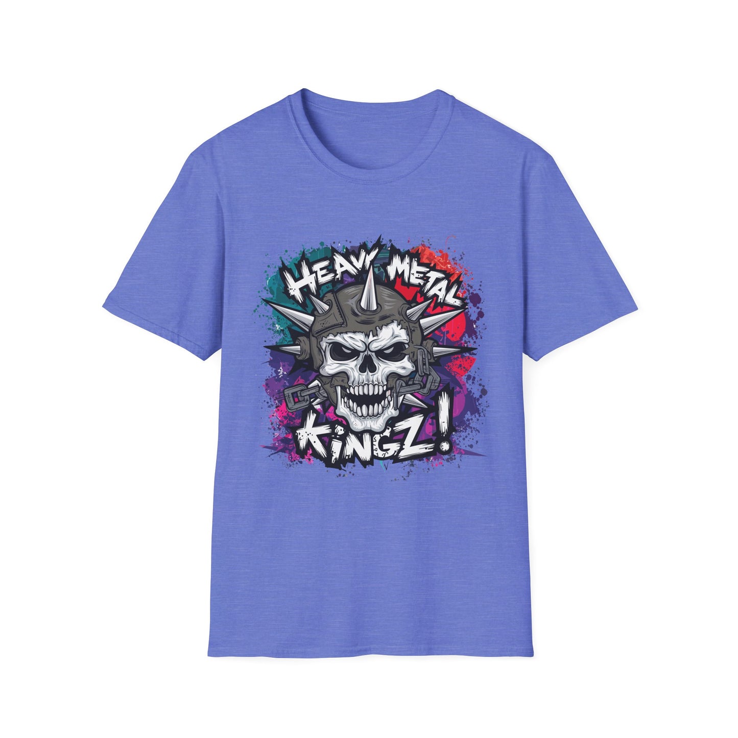Heavy Metal Kingz Unisex Softstyle T-Shirt, Rock Music Tee, Gift for Metalheads, Concert Apparel, Edgy Graphic Shirt