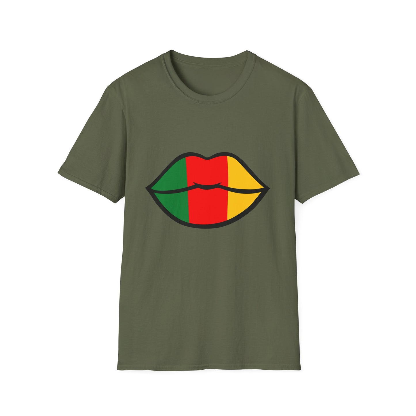 Cameroon Lips Unisex Softstyle T-Shirt, Graphic Tee, Statement Shirt, Cultural Pride Apparel, Casual Wear, Gift Idea