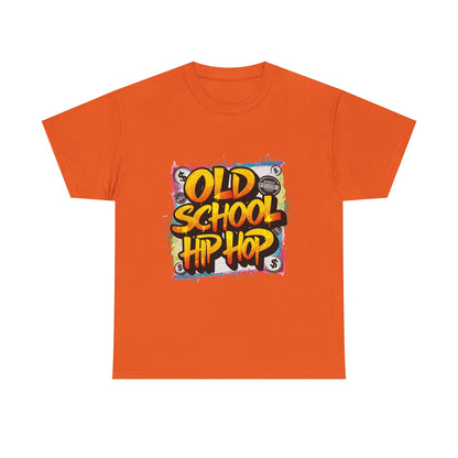 Old School Hip Hop Unisex Heavy Cotton Tee, Retro Streetwear Shirt, Gift for Music Lovers, Vintage Hip Hop Apparel, Cool Graphic Tee