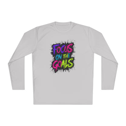 Unisex Long Sleeve Tee - "Focus on the Goals" Motivational Shirt, Fitness Apparel, Activewear, Gift for Athletes, Casual Wear