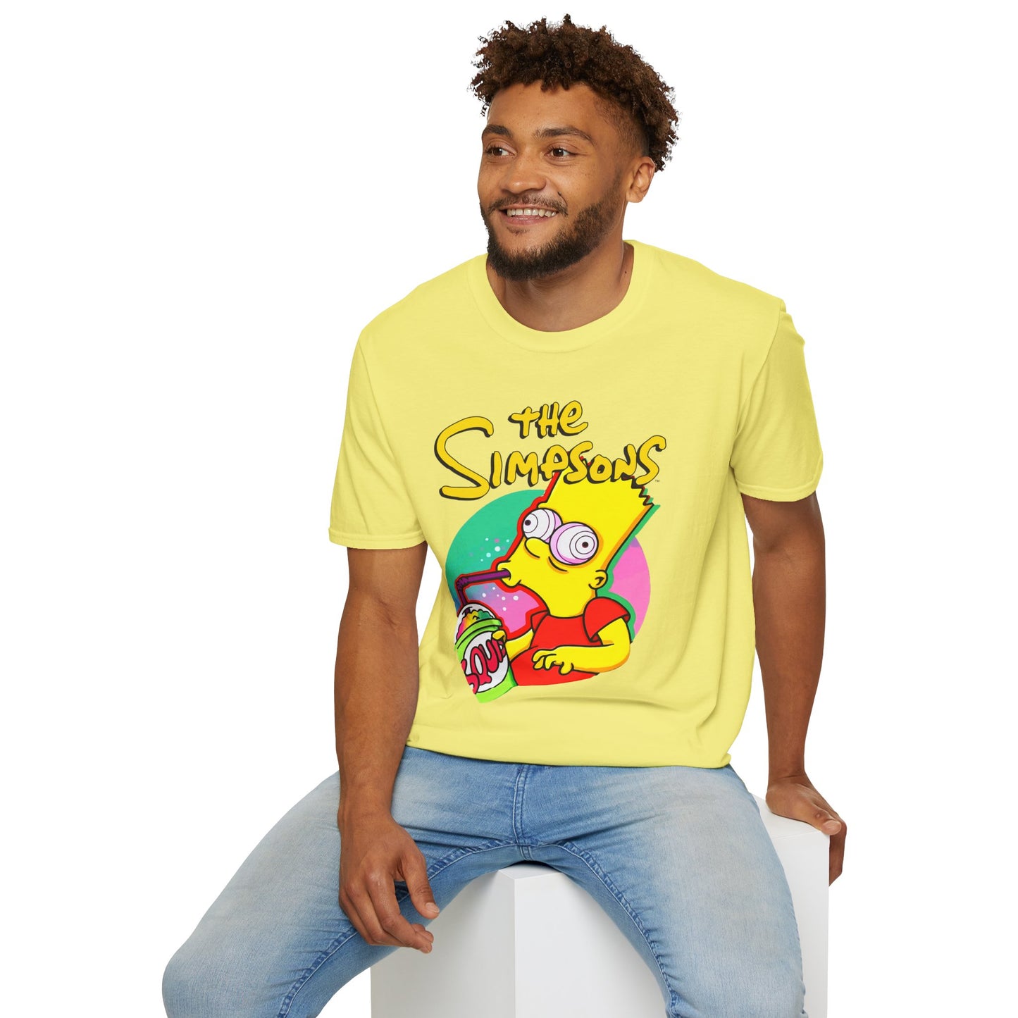 Funny Bart Simpson Unisex Softstyle T-Shirt - Retro Cartoon Tee