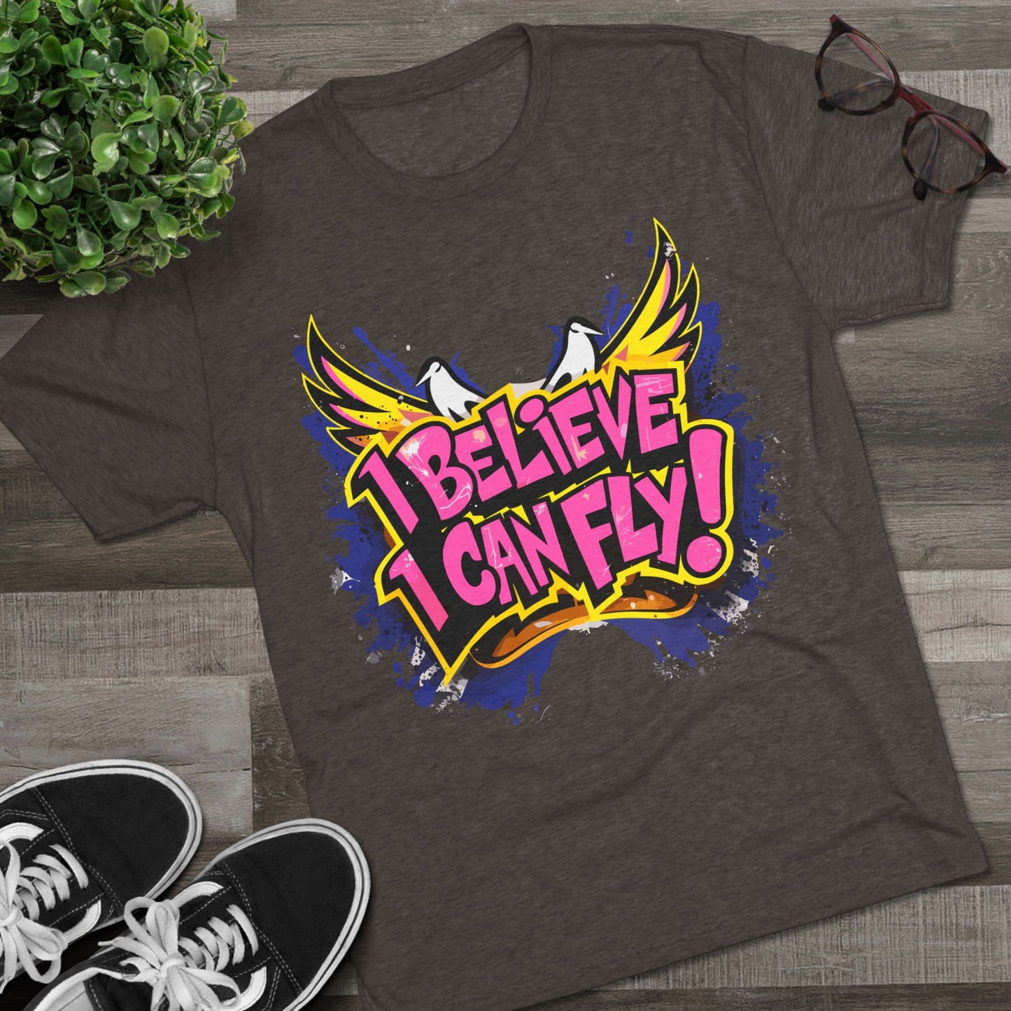Inspirational Crew Tee - "I Believe I Can Fly" T-Shirt, Motivational Graphic Tee, Unisex Inspirational Wear, Gift for Dreamers, [...]