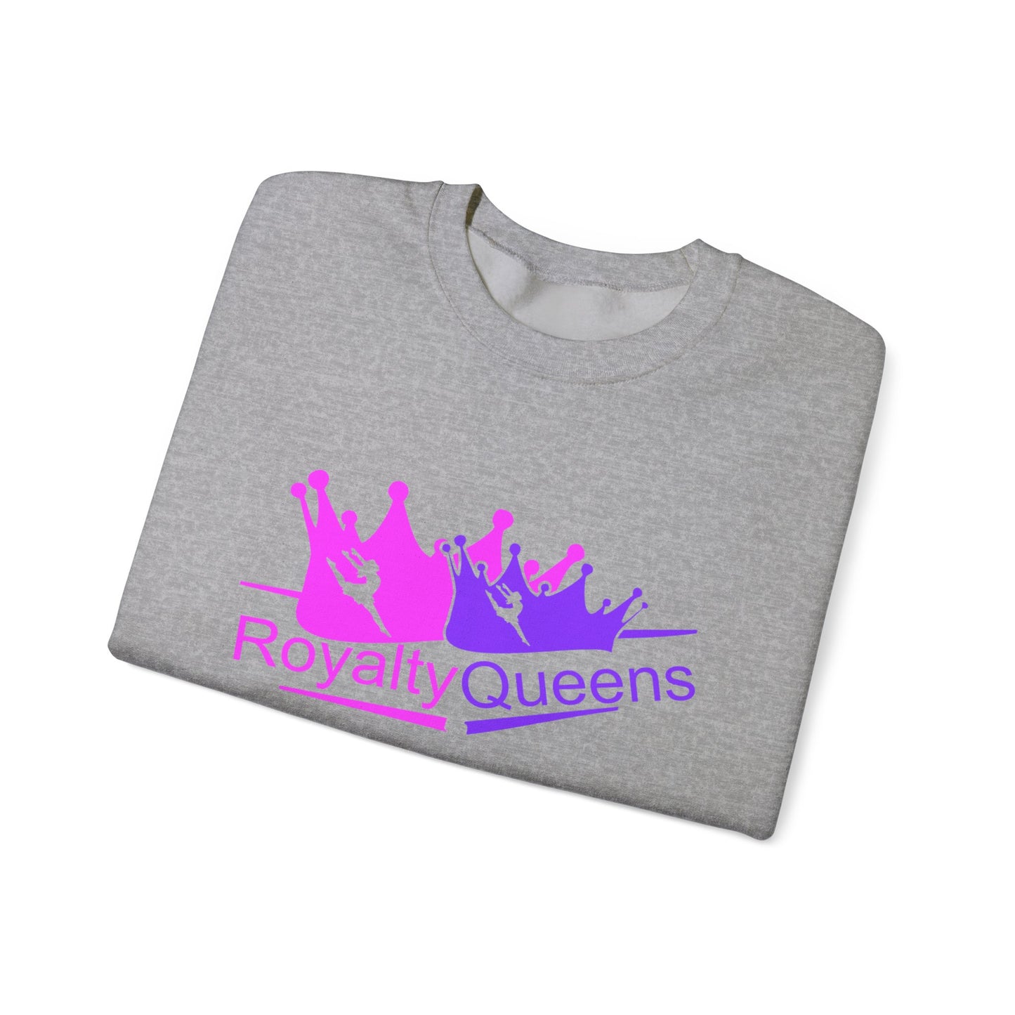 Royalty Queens Crewneck Sweatshirt — Pink & Purple Crown Graphic