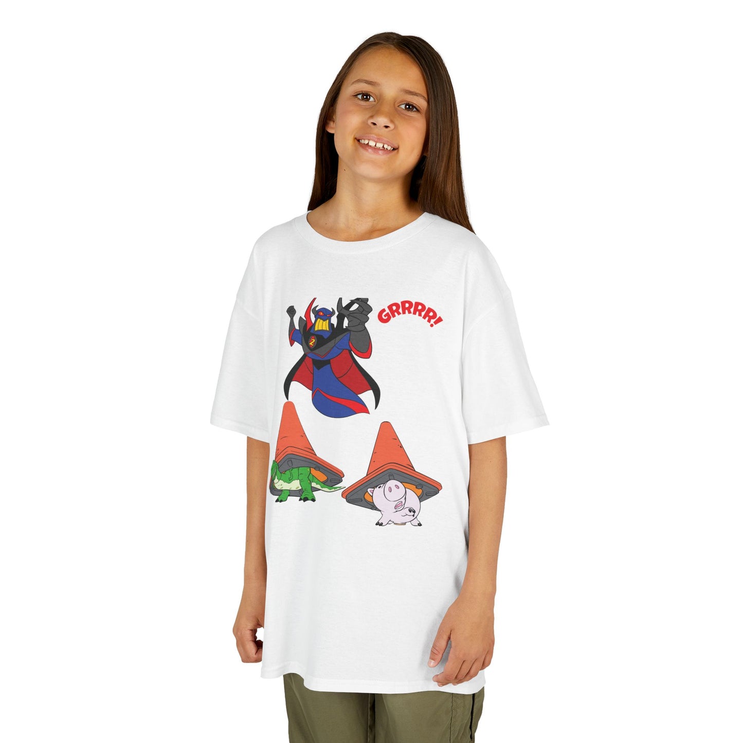 Kids Cartoon Battle Tee - Fun & Unique Grrr! Design