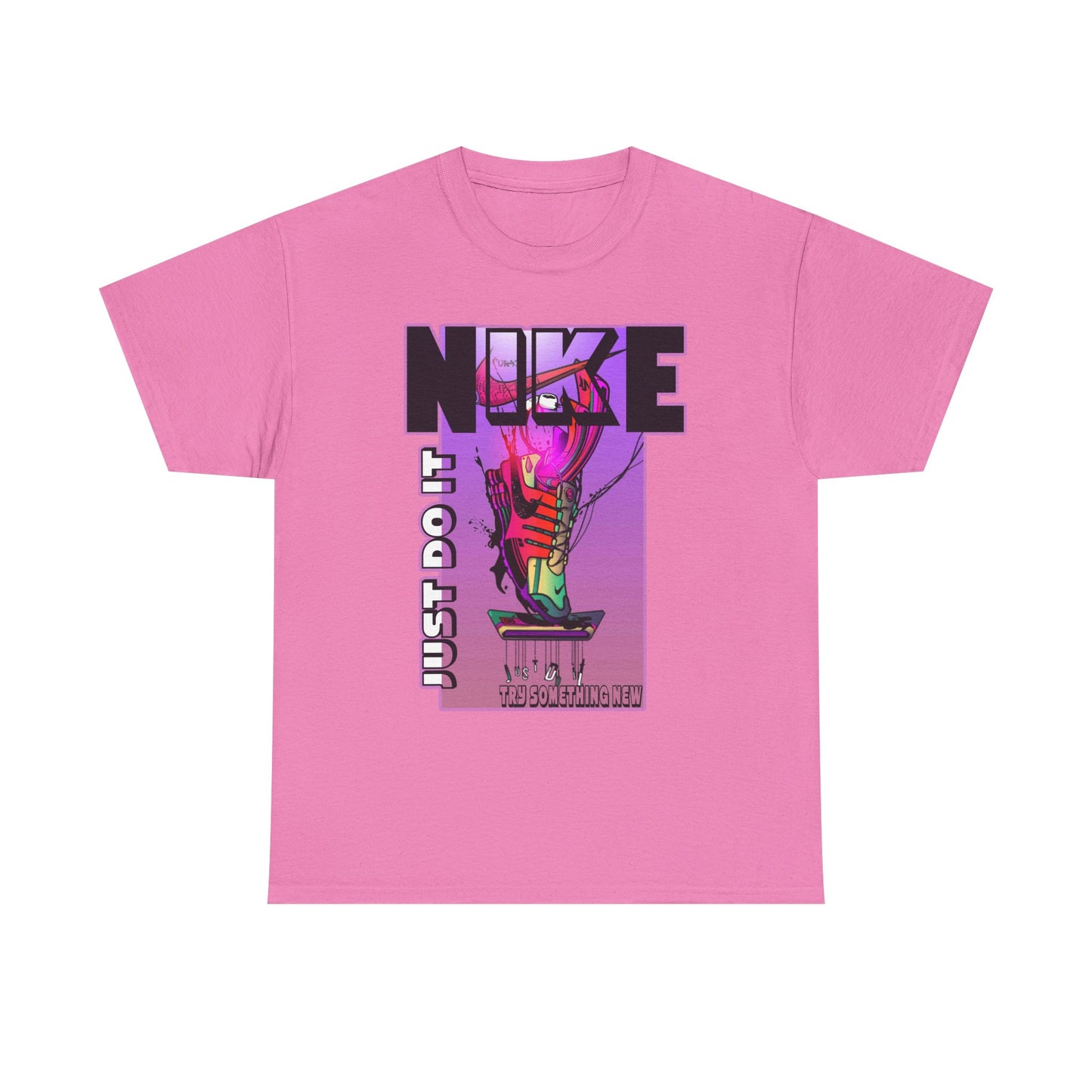 Vintage-Style Nike Unisex Heavy Cotton Tee - Just Do It Graphic Shirt