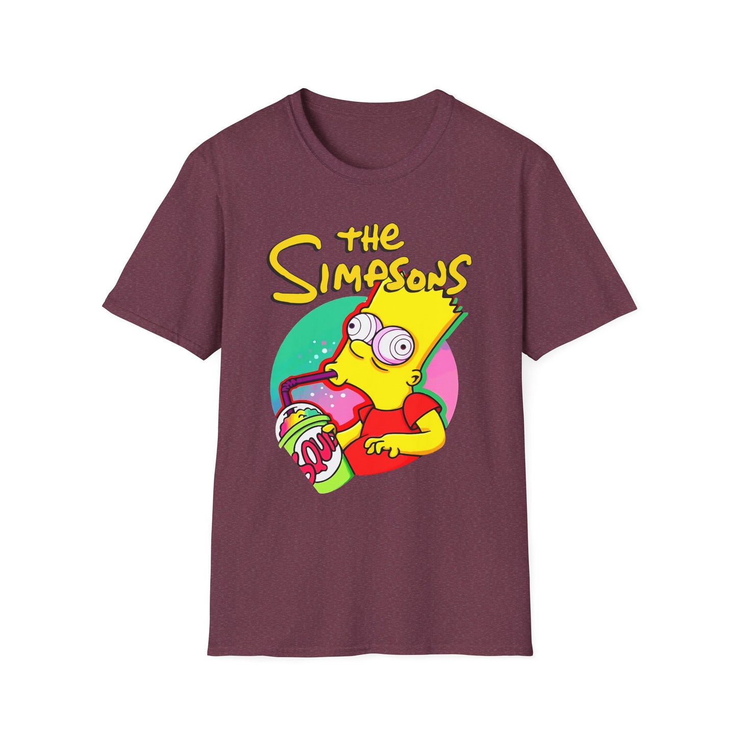 Funny Bart Simpson Unisex Softstyle T-Shirt - Retro Cartoon Tee