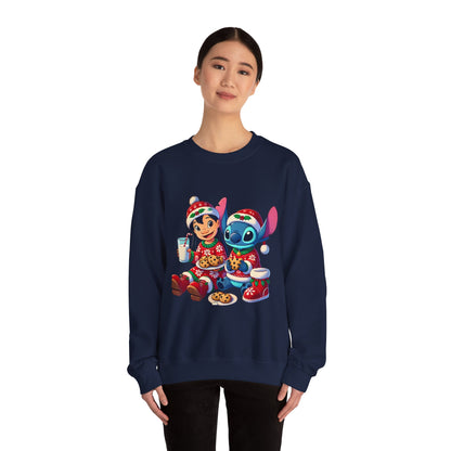 Holiday Character Sweatshirt — Cute Christmas Cookies & Milk Design